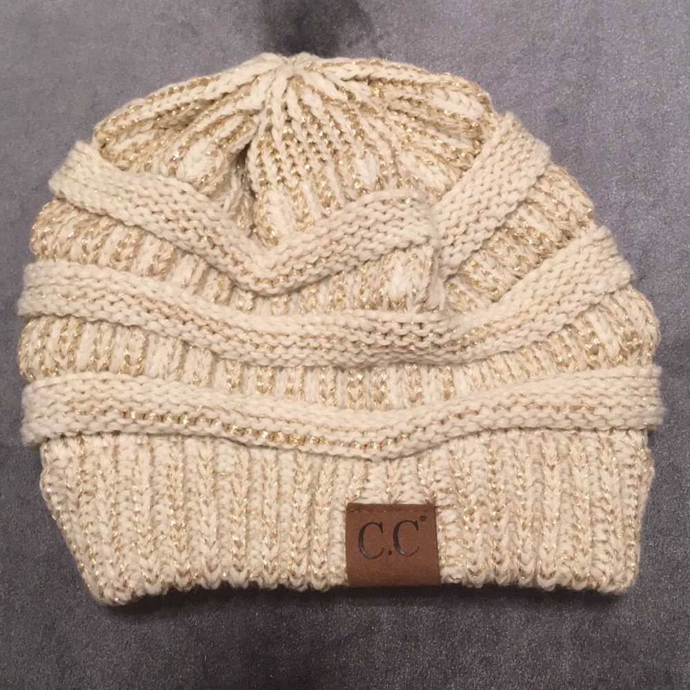 C.C. Gold and White Hat